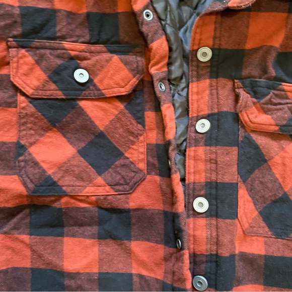 Flannel Coat Vintage Like New Great Condition red and black work sport - Picture 9 of 10